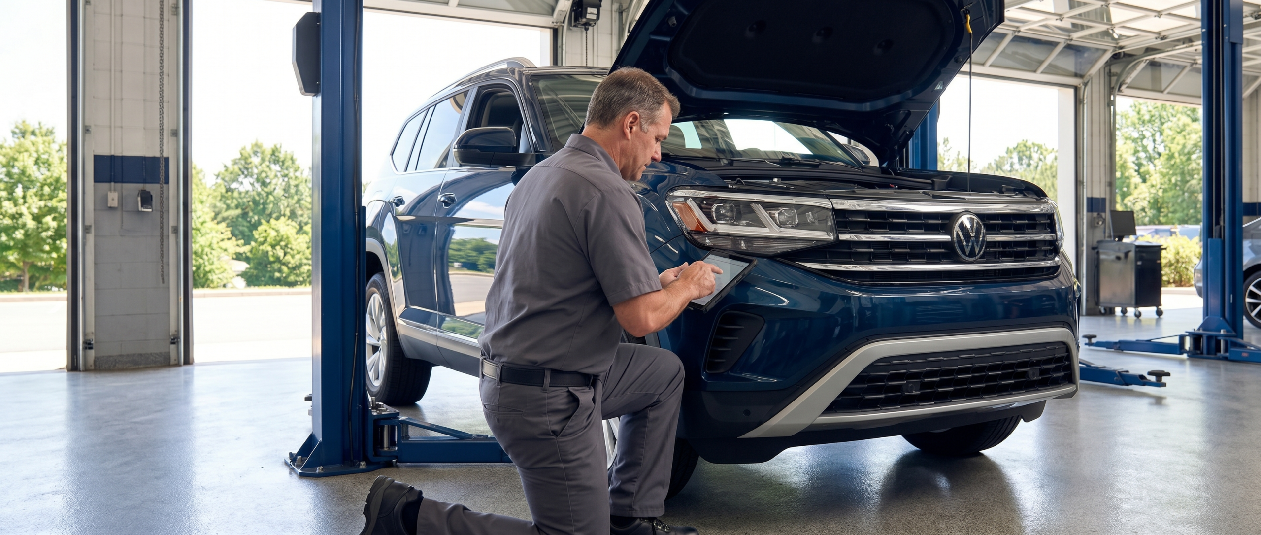 Volkswagen Atlas oil service and multi-point inspection Spartanburg SC.