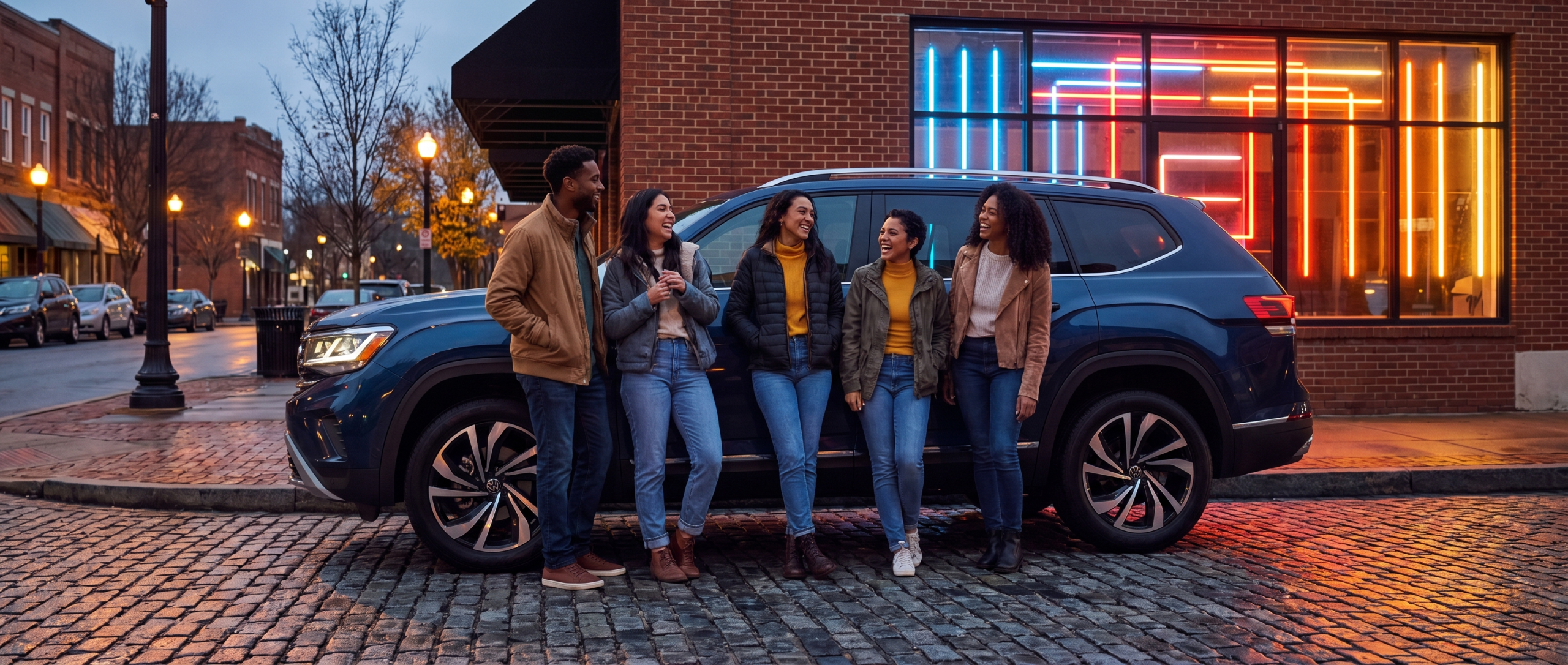 Volkswagen Atlas with IQ.DRIVE parked near West Main Street in Spartanburg.