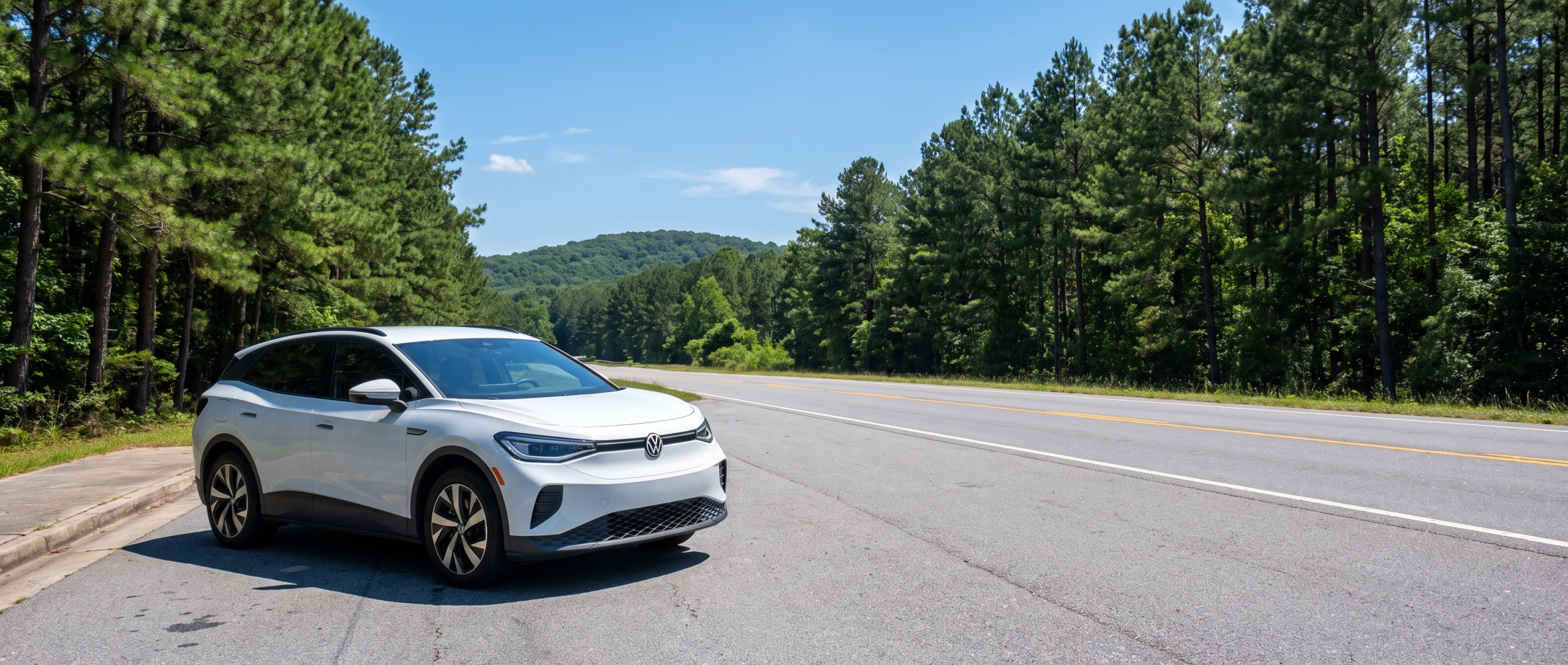 2026 Volkswagen ID.4 at a DC fast-charging station in Upstate South Carolina