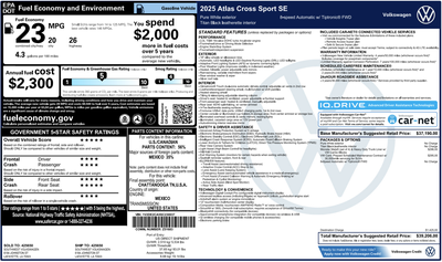2025 Volkswagen Atlas Cross Sport 2.0T SE
