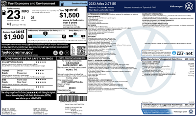 2023 Volkswagen Atlas 2.0T SE