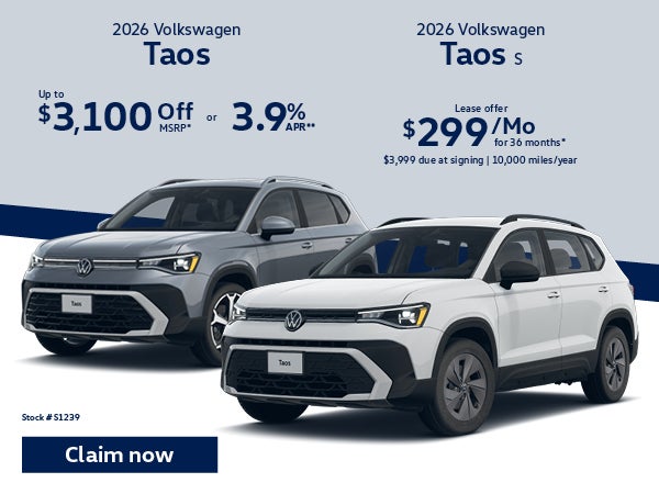 2026 Volkswagen Taos and Taos S