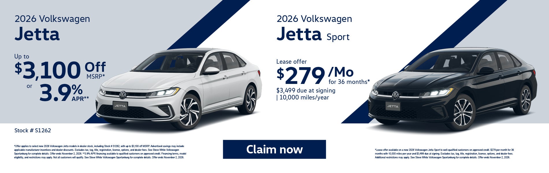 2026 Volkswagen Jetta and Jetta Sport