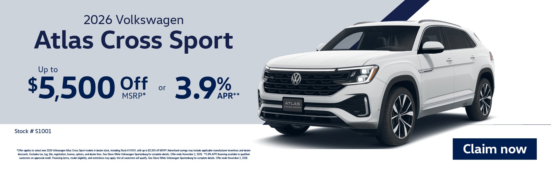 2026 Volkswagen Atlas Cross Sport